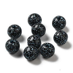Light Sky Blue Opaque Acrylic Beads, Round, Light Sky Blue, 10x9mm, Hole: 2mm, about: 940pcs/500g