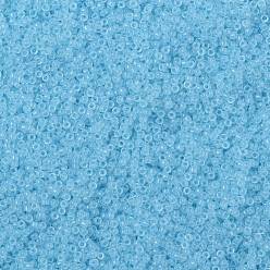 (1143) Translucent Aqua Blue Круглые бусины toho, японский бисер, (1143) полупрозрачный голубой, 8/0, 3 мм, отверстие : 1 мм, о 222шт / бутылка, 10 г / бутылка