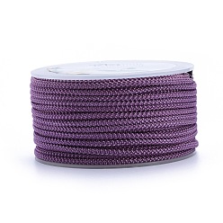 Old Rose Polyester Braided Cord, Old Rose, 2mm, about 16.4 yards(15m)/roll