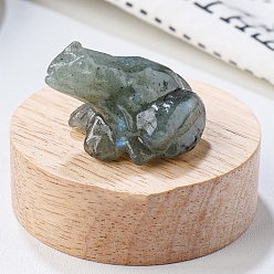 Лабрадорита Резные фигурки целебных лягушек из натурального лабрадорита, Украшения из камня с энергией Рейки, 37x32x25 мм