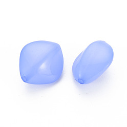 Средний Синий Шифер Имитации акриловых шариков желе, ромб, средний грифельно-синий, 17x14.5x9.5 мм, отверстие : 1.6 мм, Около 500 шт / 500 г