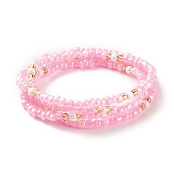 Pink Summer Jewelry Waist Bead, Glass Seed Beaded Body Chain, Bikini Jewelry for Woman Girl, Pink, 31.5 inch(80cm)