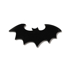 Bat Pendentifs acryliques opaques d'halloween, chauve-souris, 28x62x2mm, Trou: 1.6mm