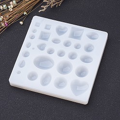 White DIY Silicone Molds, Resin Casting Moulds, Jewelry Making DIY Tool For UV Resin, Epoxy Resin Jewelry Making, Square, White, 149x147x14mm