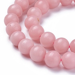Pink Opal Natural Pink Opal Beads Strands, Round, 8mm, Hole: 0.8mm, about 47pcs/strand, 14.9 inch(38cm)