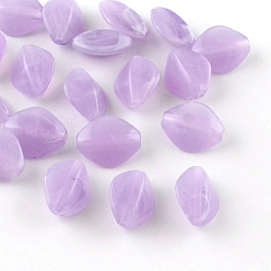 Lilas Losanges perles acryliques imitation de pierres précieuses, lilas, 16.5x13x8mm, trou: 2 mm, environ 700 pcs / 500 g