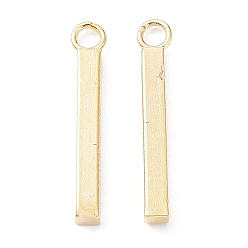 Real 24K Gold Plated 304 Stainless Steel Pendants, Bar Charm, Real 24K Gold Plated, 17.5x2x2mm, Hole: 1.6mm