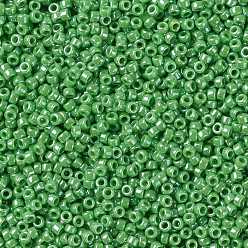 (130) Opaque Luster Mint Green Toho perles de rocaille rondes, perles de rocaille japonais, (130) lustre opaque vert menthe, 8/0, 3mm, Trou: 1mm, environ1111 pcs / 50 g