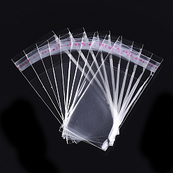 Прозрачный OPP мешки целлофана, прямоугольные, прозрачные, 8.6x4 см, односторонняя толщина: 0.035 мм, внутренняя мера: 6.5x4 см