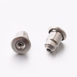 Stainless Steel Color 304 Stainless Steel Ear Nuts, Stainless Steel Color, 5.5x5mm, Hole: 0.5mm