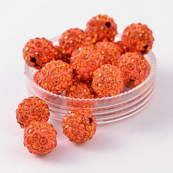 Hyacinth Polymer Clay Rhinestone Beads, Grade A, Round, PP15, Hyacinth, 12mm, Hole: 2mm, PP15(2.1~2.2mm)