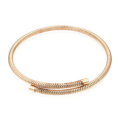 Light Gold Collier de chaînes de serpent rond en fer, collier extensible réglable pour hommes femmes, or et de lumière, diamètre intérieur: 20.55 pouce (52.2 cm)