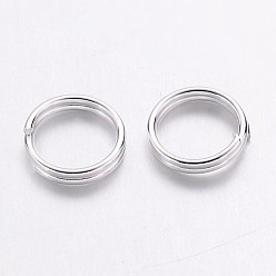 Серебро Железные разрезные кольца, кольца с двойной петлей, без кадмия и без свинца, серебряный цвет гальваническим, 5x1.4 мм, около 4.3 мм внутренним диаметром, Около 13000 шт / 1000 г