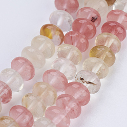 Verre Tigerskin Tigerskin perles de verre brins, rondelle, 8x5~5.5mm, Trou: 0.8mm, Environ 70 pcs/chapelet, 14.8 pouce (37.5 cm)