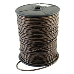 Saddle Brown Korean Waxed Polyester Cord, Saddle Brown, 2~3mm, about 93yards/roll