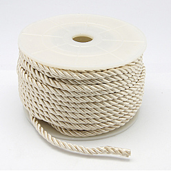 Beige Polyester Cord, Twisted Cord, Beige, 3mm, 20yards/roll