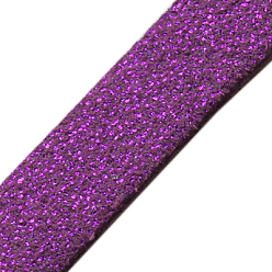 Púrpura Polvo del brillo del cordón del ante de imitación, encaje de imitación de gamuza, púrpura, 3 mm, 100 yardas / rollo (300 pies / rollo)