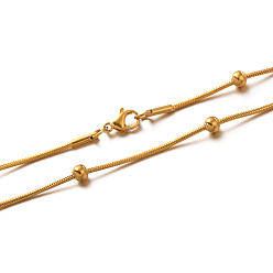 Oro 304 collares stee inoxidable, con broches de langosta, dorado, 19.6 pulgada (49.8 cm)