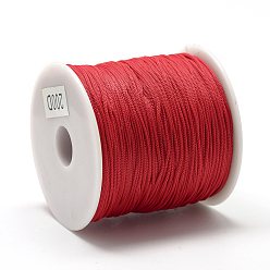 Rouge Câblés de polyester, rouge, 0.8mm, environ 131.23~142.16 yards (120~130m)/rouleau