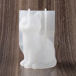 Cat Shape DIY Silicone Candle Molds, Resin Casting Molds, For UV Resin, Epoxy Resin Jewelry Making, Cat Shape, 6.9x5.6x11.2cm