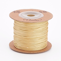 Kaki Clair Câblés en nylon, fils de chaîne cordes, kaki clair, 1mm, environ 54.68~59.05 yards (50~54mm)/rouleau