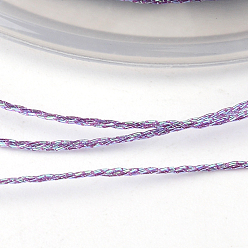 Средний Фиолетовый Круглая металлическая нить, 12 -ply, средне фиолетовый, 1 мм, около 54.68 ярдов (50 м) / рулон