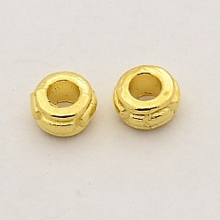 Doré  Perles intercalaires en alliage rondelle doré, 4x2mm, Trou: 1mm