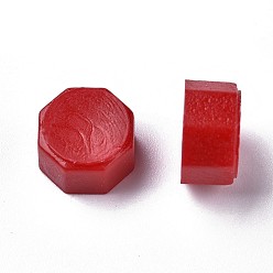 FireBrick Sealing Wax Particles, for Retro Seal Stamp, Octagon, FireBrick, 9mm, about 1500pcs/500g