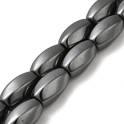 Non-magnetic Hematite Non-Magnetic Synthetic Hematite Beads Strands, Twist, 19.5~20x11~11.5mm, Hole: 1.5mm, about 20pcs/strand, 15.59''(39.6cm)