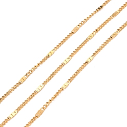 Real 21K Gold Plated 304 Stainless Steel Figaro Chain, with Spool, Soldered, Vacuum Plating, Real 18K Gold Plated, 2~5x1.5~2x0.2~0.3mm, 10.93 yards(10m)/roll
