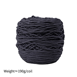 Dark Slate Blue 190g 8-Ply Milk Cotton Yarn for Tufting Gun Rugs, Amigurumi Yarn, Crochet Yarn, for Sweater Hat Socks Baby Blankets, Dark Slate Blue, 5mm