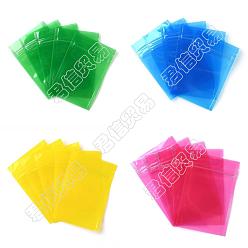 Mixed Color Plastic Transparent Zip Lock Bag, Storage Bags, Self Seal Bag, Top Seal, Rectangle, Mixed Color, 12x8x0.15cm, Unilateral Thickness: 3.1 Mil(0.08mm), 4 colors, 25pcs/color, 100pcs