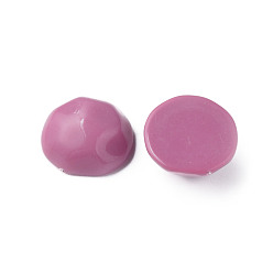 Flamingo Opaque Acrylic Cabochons, Faceted, Half Round, Flamingo, 23x22x11mm, about 140pcs/500g