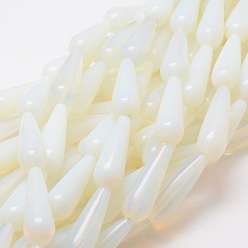 Opalite Opalite Teardrop Beads Strands, 30x10mm, Hole: 1.5mm, about 13pcs/strand, 15.7 inch