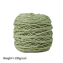 Dark Sea Green 190g 8-Ply Milk Cotton Yarn for Tufting Gun Rugs, Amigurumi Yarn, Crochet Yarn, for Sweater Hat Socks Baby Blankets, Dark Sea Green, 5mm