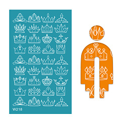 Crown Plantilla de serigrafía de poliéster reutilizable, para pintar sobre madera, tela de camiseta de decoración de bricolaje, corona, 15x9 cm