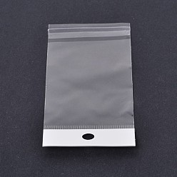 Clear Rectangle OPP Clear Plastic Bags, Clear, 12x8cm, about 100pcs/bag