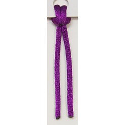 Фиолетовый Экологичность 100% полиэфирной нити, гремучий атласный шнур, для китайского вязания, утолщение, изготовление ювелирных изделий, фиолетовые, 2 мм, о 250yards / рулон (228.6 м / рулон), 750 фут / рулон