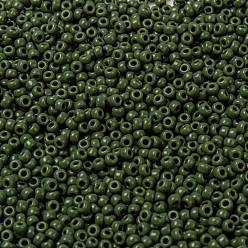(RR501) Непрозрачный Цвет Авокада Миюки круглые бусины рокайль, японский бисер, (rr 501) непрозрачный авокадо, 8/0, 3 мм, отверстие : 1 мм, Около 2111~2277 шт / 50 г