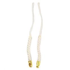 Blanc Fumé Sangles mobiles en corde polyester, avec accessoires en fer plaqués or , fumée blanche, 7.6~8.1 cm