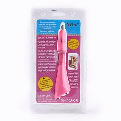 Hot Pink Hotfix Rhinestone Applicator Tool, Type G Plug(UK Plug), with Random Color SS16 Rhinestone, Hot Pink, 18.5x4x2.3cm