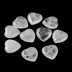 Quartz Crystal Natural Quartz Crystal Heart Palm Stones, Crystal Pocket Stone for Reiki Balancing Meditation Home Decoration, 20.5x20x7mm