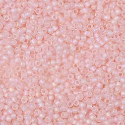 (169F) Transparent AB Frost Rosaline Toho perles de rocaille rondes, perles de rocaille japonais, (169 f) rosaline givrée ab transparente, 8/0, 3mm, Trou: 1mm, environ1110 pcs / 50 g