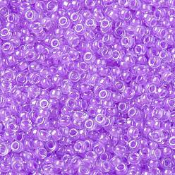 (RR222) Orchid Lined Crystal MIYUKI Round Rocailles Beads, Japanese Seed Beads, (RR222) Orchid Lined Crystal, 15/0, 1.5mm, Hole: 0.7mm, about 27777pcs/50g