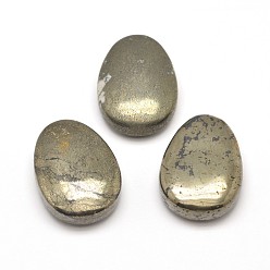 Pyrite Teardrop Natural Pyrite Pendants, 30x22x10mm, Hole: 3mm