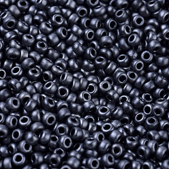 (RR2011) Matte Metallic Gunmetal MIYUKI Round Rocailles Beads, Japanese Seed Beads, 11/0, (RR2011) Matte Metallic Gunmetal, 11/0, 2x1.3mm, Hole: 0.8mm, about 5500pcs/50g