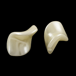 Blanc Perles en plastique imitation perles abs, blanc, 27x17x10mm, trou: 1.5 mm, environ 268 pcs / 500 g