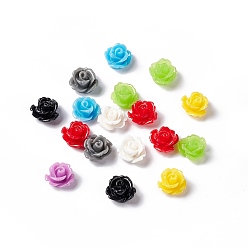 Mixed Color Resin Cabochons, Flower, Mixed Color, 10x6.5mm
