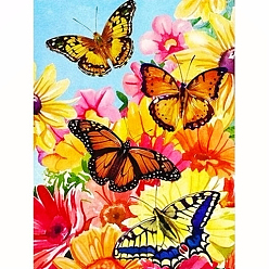 Papillon Kits de peinture au diamant thème papillon diy, y compris la toile, strass de résine, stylo collant diamant, plaque de plateau et pâte à modeler, le modèle de papillon, 400x300mm