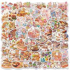 Other Animal Food Theme PVC Self Adhesive Sticker Labels, Waterproof Decals, for Suitcase, Skateboard, Refrigerator, Helmet, Mobile Phone Shell, Animal Pattern, 40~80mm, 50pcs/bag